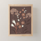 Floral Mocha 2 Mini Art Print Gallery Image 1