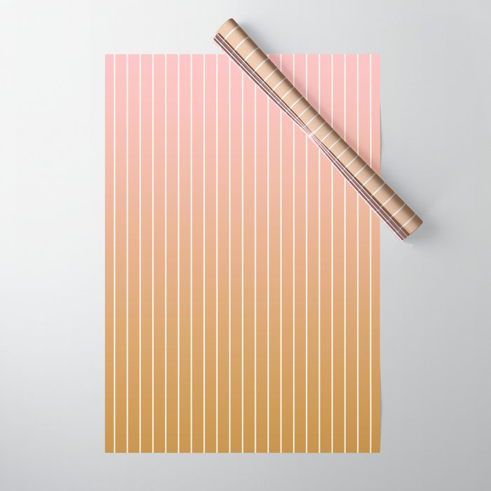 Ombre Arch XIII Pastel Sunset Gradient Modern Geometric Lines Wrapping Paper Gallery Image 1