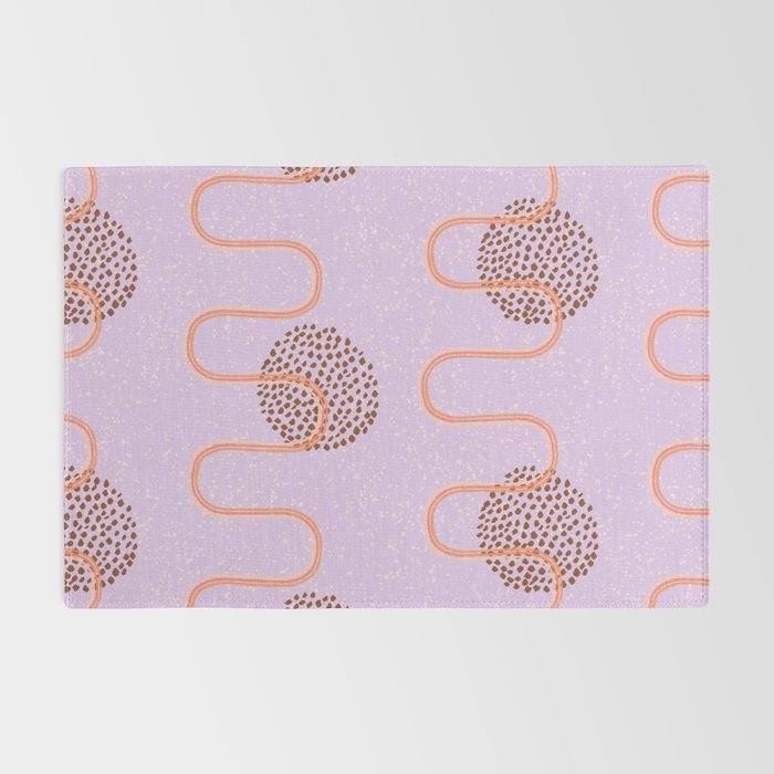 Abstract Fields in Lavender & Brown Rug Gallery Image 2