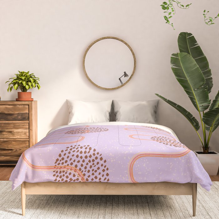 Abstract Fields in Lavender & Brown Comforter Gallery Image 3
