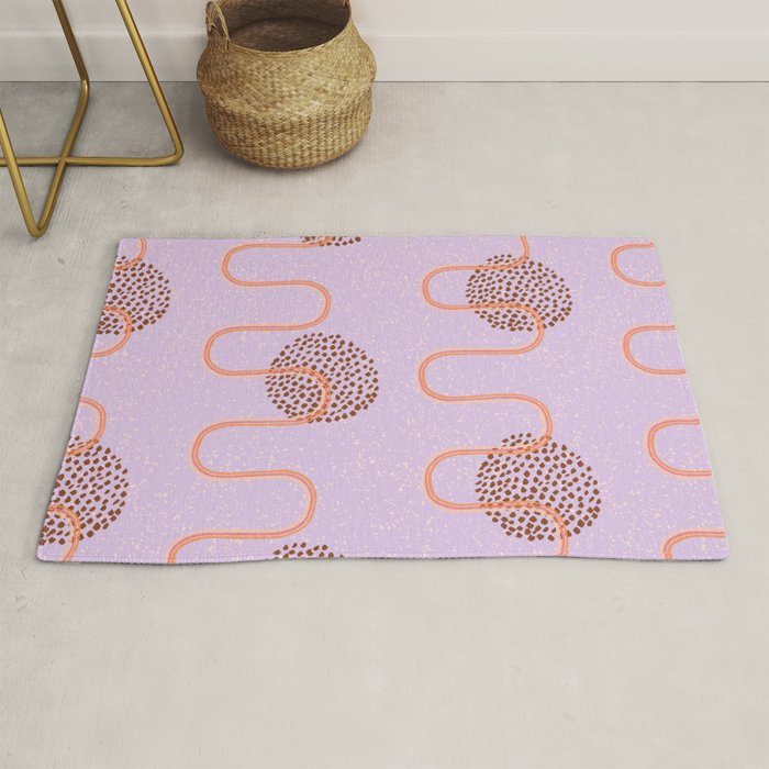 Abstract Fields in Lavender & Brown Rug Gallery Image 1