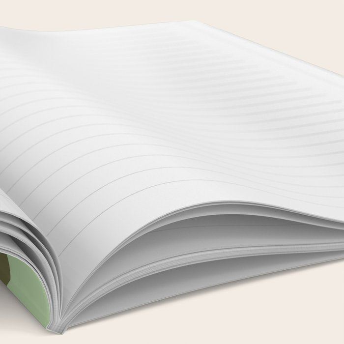 Retro Liquid Swirl Contemporary Abstract Pattern 2 in Olive Celadon Sage Green Notebook Gallery Image 2
