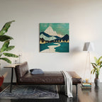 Winter River Wood Wall Art Gallery Image 2