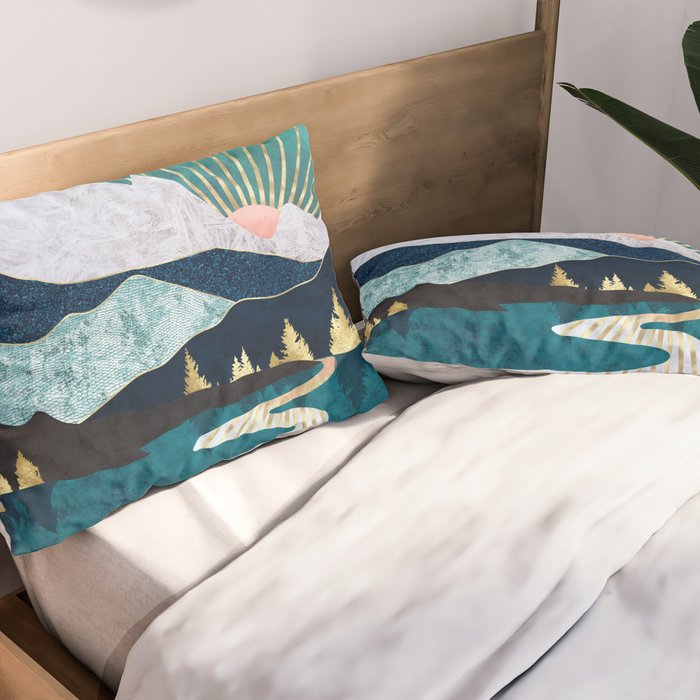 Winter River Pillow Sham Gallery Image 2