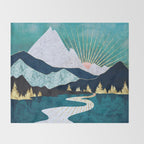 Winter River Throw Blanket Gallery Image 2
