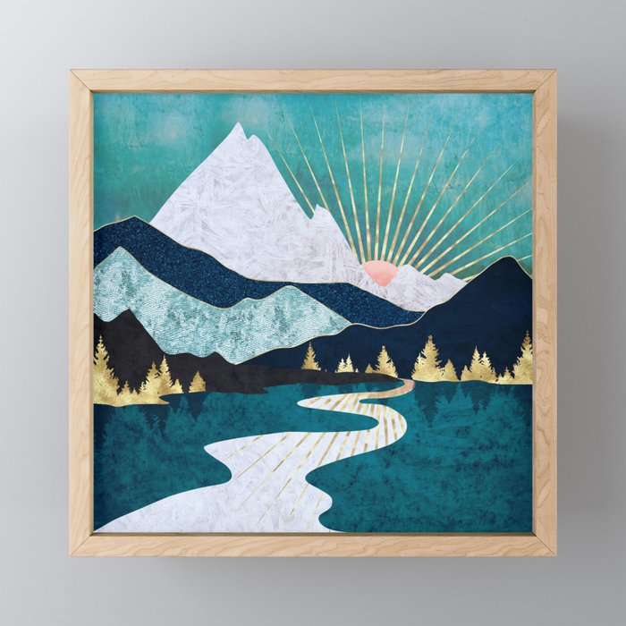 Winter River Mini Art Print Gallery Image 1