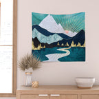 Winter River Wall Tapestry Gallery Image 2