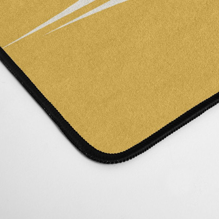 Mid Century Modern Leaves Yellow #society6 #buyart  Desk Mat Gallery Image 4