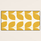 Mid Century Modern Leaves Yellow #society6 #buyart  Desk Mat Gallery Image 3