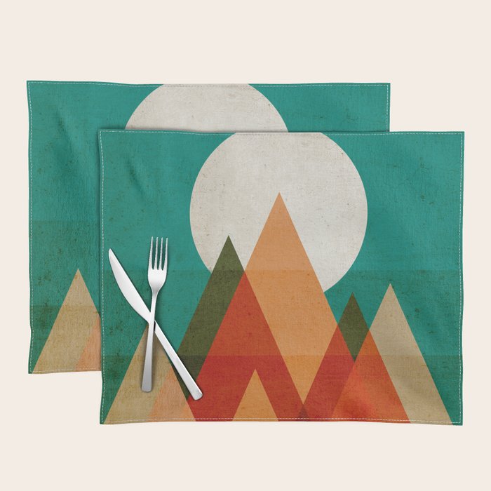 Full moon over Sahara desert Placemat Gallery Image 1