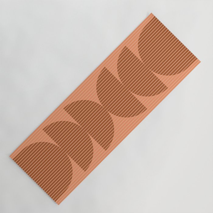 Abstraction Shapes 17 in Terracotta Shades (Moon Phase Abstract)  Yoga Mat Gallery Image 1