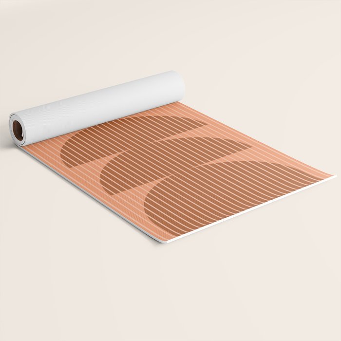 Abstraction Shapes 17 in Terracotta Shades (Moon Phase Abstract)  Yoga Mat Gallery Image 2