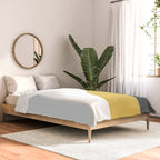 Minimalist Abstract Geometric in Mustard Yellow, Navy Blue, and White Comforter Gallery Image 2