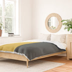 Minimalist Abstract Geometric in Mustard Yellow, Navy Blue, and White Duvet Cover Gallery Image 2
