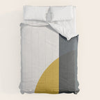 Minimalist Abstract Geometric in Mustard Yellow, Navy Blue, and White Comforter Gallery Image 6