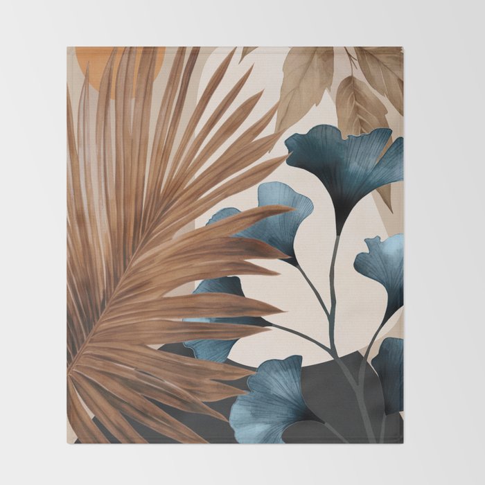 Abstract Tropical Art 18 Throw Blanket Gallery Image 2