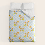 Space rocket cartoon checkered pattern Comforter Gallery Image 6