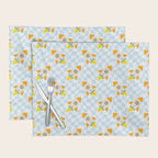 Space rocket cartoon checkered pattern Placemat Gallery Image 1