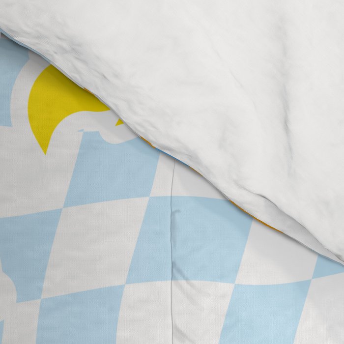 Space rocket cartoon checkered pattern Comforter Gallery Image 4