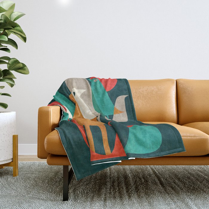 Flock of Birds Throw Blanket Gallery Image 1