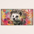 Colorful Hedgehoog Garden Indian Summer Flora And Wildlife Desk Mat Gallery Image 3