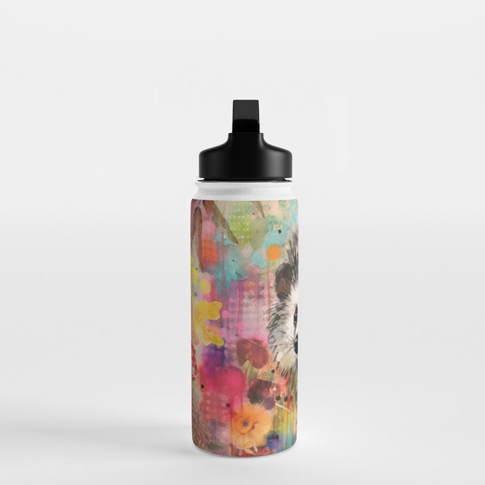 Colorful Hedgehoog Garden Indian Summer Flora And Wildlife Water Bottle Gallery Image 3