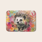 Colorful Hedgehoog Garden Indian Summer Flora And Wildlife Bath Mat Gallery Image 1