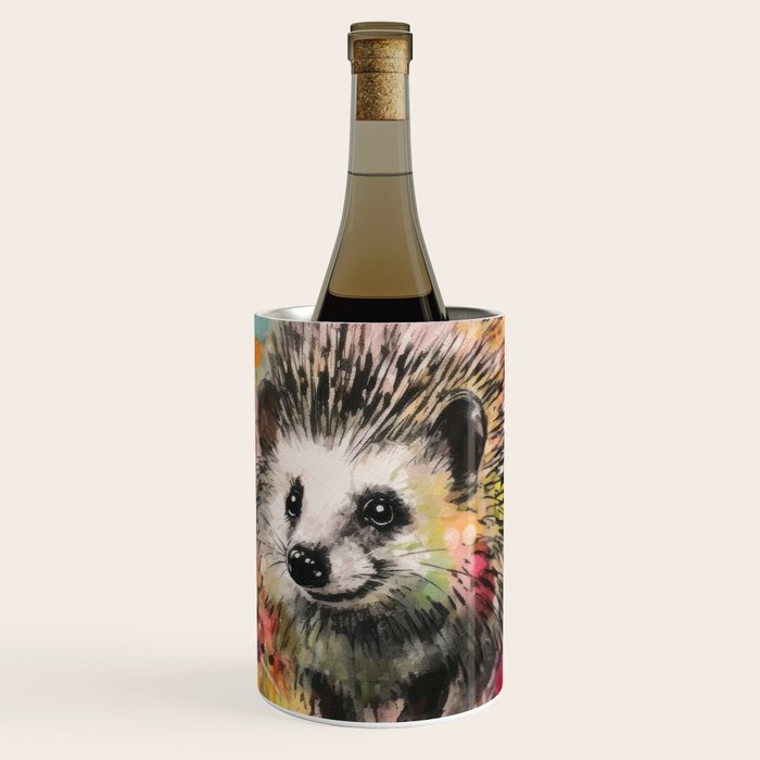Colorful Hedgehoog Garden Indian Summer Flora And Wildlife Wine Chiller Gallery Image 1
