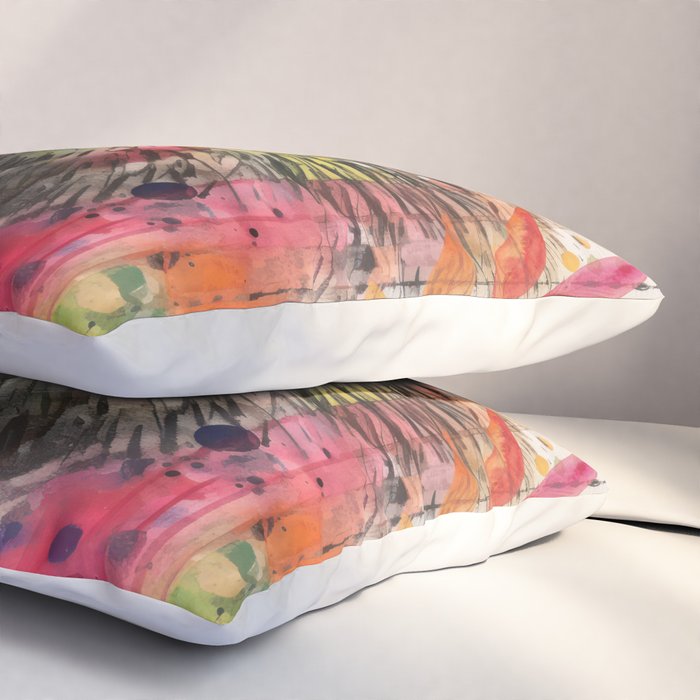 Colorful Hedgehoog Garden Indian Summer Flora And Wildlife Pillow Sham Gallery Image 3