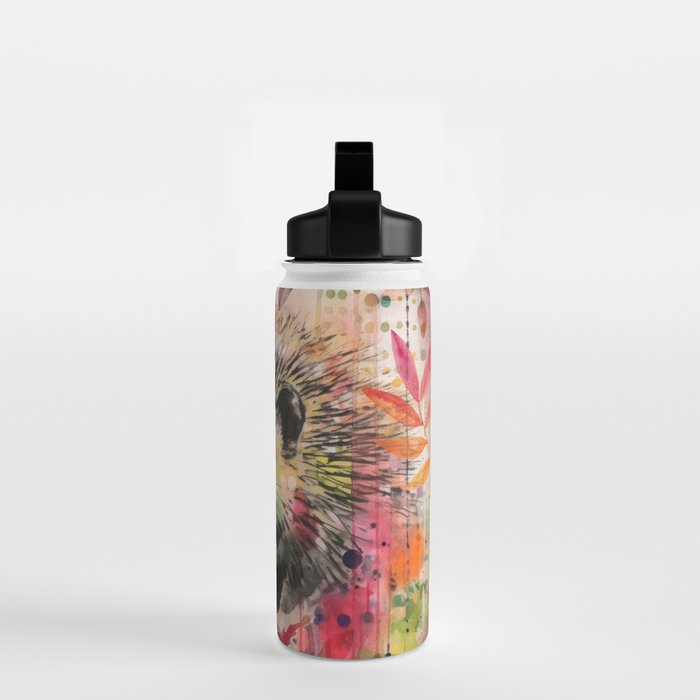 Colorful Hedgehoog Garden Indian Summer Flora And Wildlife Water Bottle Gallery Image 2