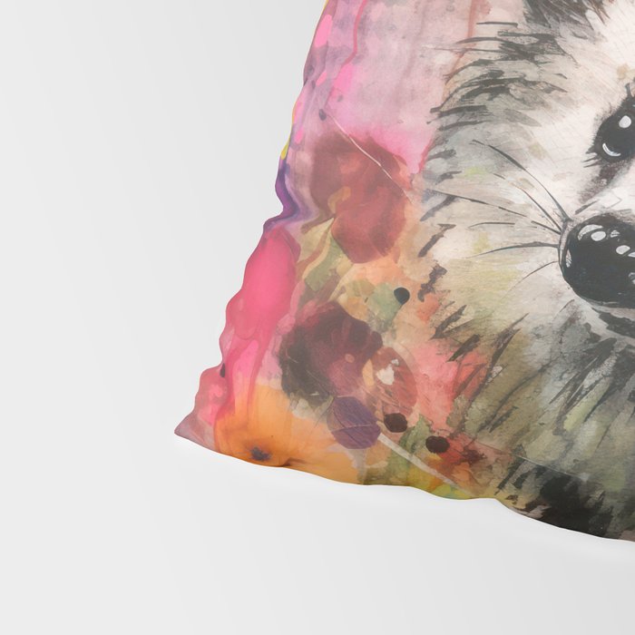 Colorful Hedgehoog Garden Indian Summer Flora And Wildlife Pillow Sham Gallery Image 4