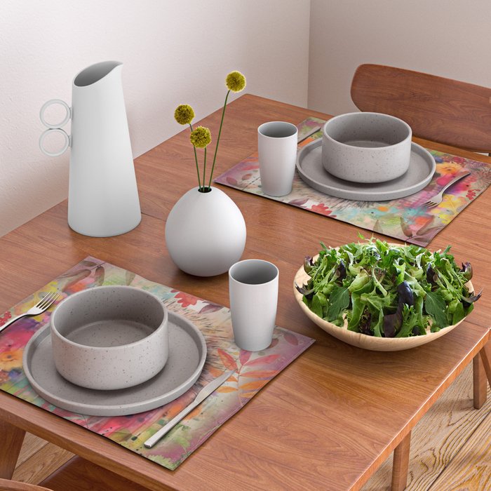 Colorful Hedgehoog Garden Indian Summer Flora And Wildlife Placemat Gallery Image 2