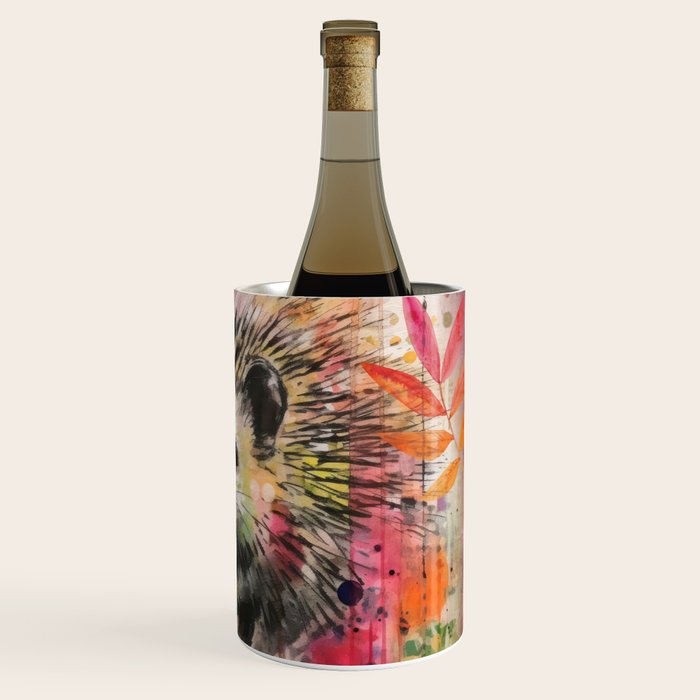 Colorful Hedgehoog Garden Indian Summer Flora And Wildlife Wine Chiller Gallery Image 3