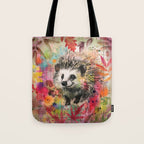 Colorful Hedgehoog Garden Indian Summer Flora And Wildlife Tote Bag Gallery Image 1