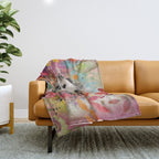 Colorful Hedgehoog Garden Indian Summer Flora And Wildlife Throw Blanket Gallery Image 1