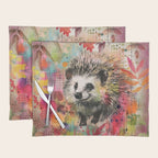 Colorful Hedgehoog Garden Indian Summer Flora And Wildlife Placemat Gallery Image 1