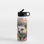 Colorful Hedgehoog Garden Indian Summer Flora And Wildlife Water Bottle Gallery Image 1