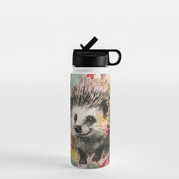 Colorful Hedgehoog Garden Indian Summer Flora And Wildlife Water Bottle Gallery Image 1
