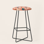 Textured Bold Flower - Peach Stool Gallery Image 1