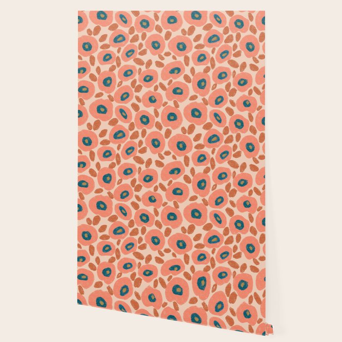 Textured Bold Flower - Peach Wallpaper Gallery Image 2