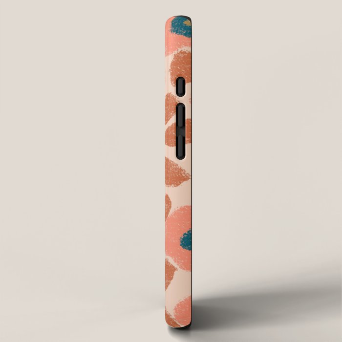 Textured Bold Flower - Peach iPhone Case Gallery Image 2