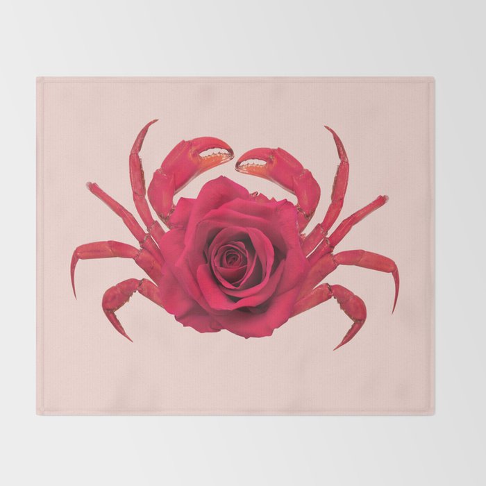ROSE CRAB Throw Blanket Gallery Image 2