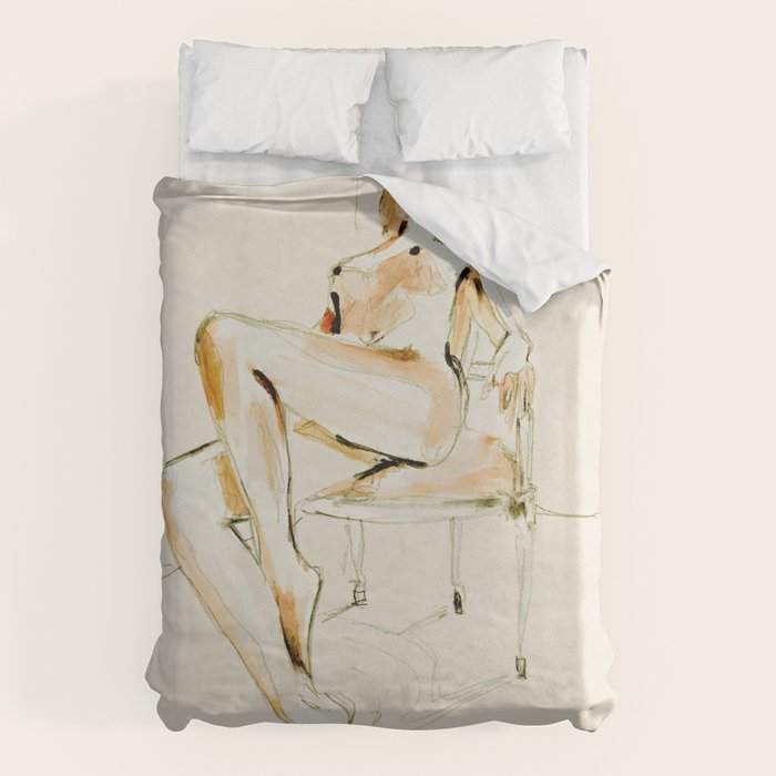 nude woman 2 Duvet Cover Gallery Image 1