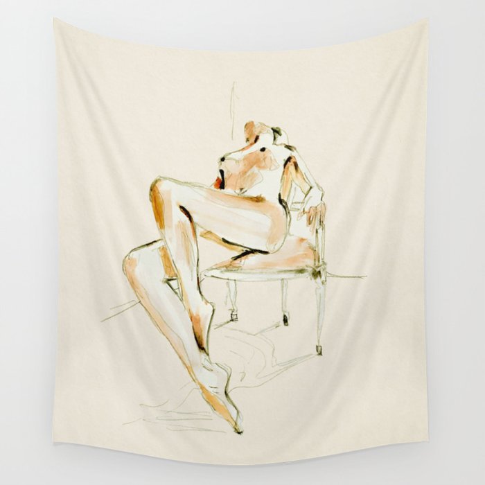nude woman 2 Wall Tapestry Gallery Image 4