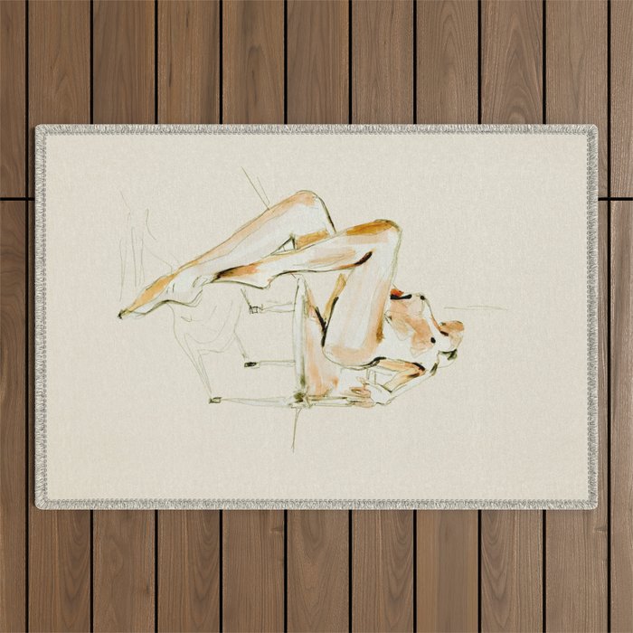 nude woman 2 Outdoor Rug Gallery Image 1