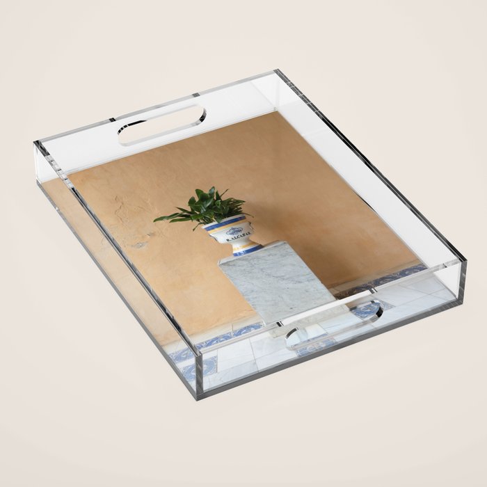Seville Architecture with Greenery Minimalist Travel Photography Acrylic Tray Gallery Image 1