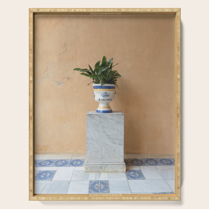 Seville Architecture with Greenery Minimalist Travel Photography Serving Tray Gallery Image 1