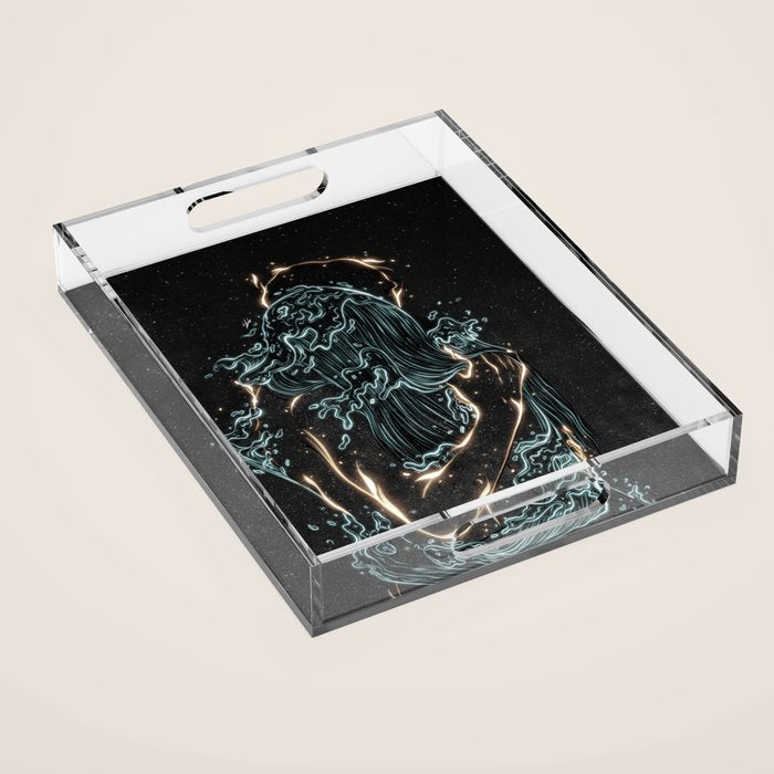 Water and fire. Acrylic Tray Gallery Image 1