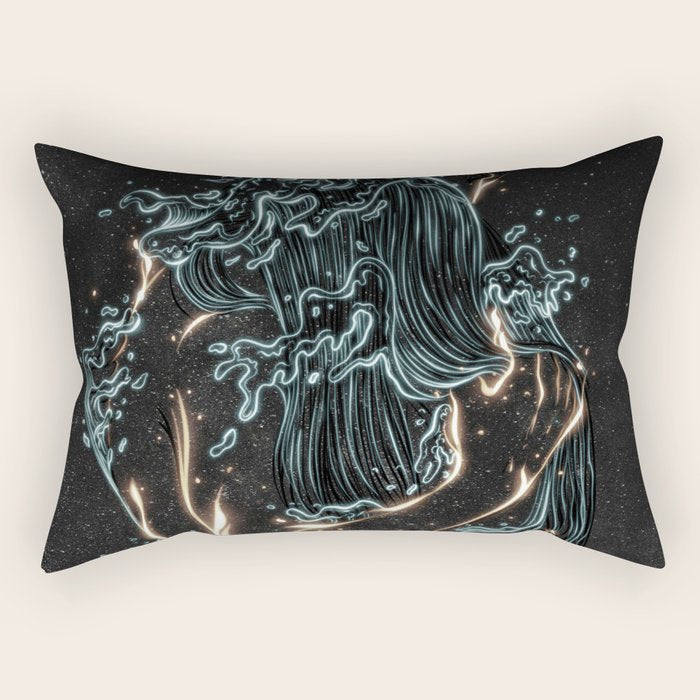 Water and fire. Rectangular Pillow Gallery Image 1