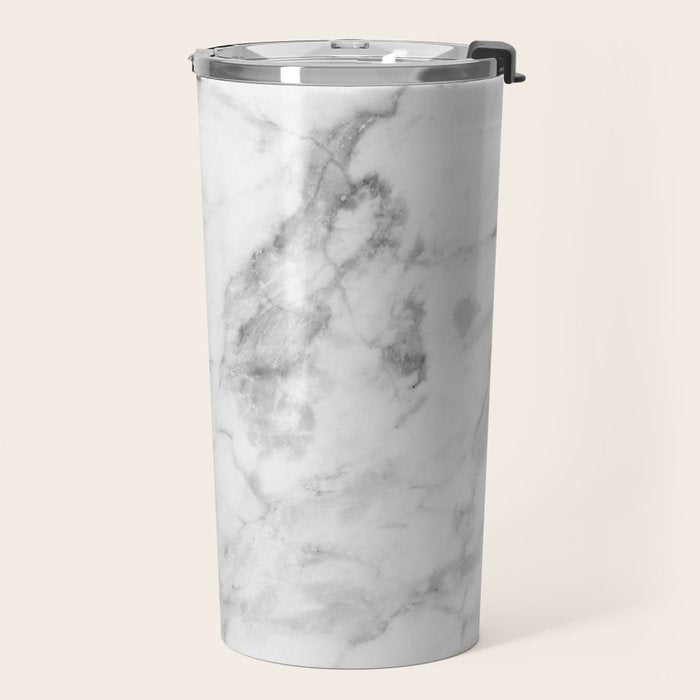 White Marble Travel Mug Gallery Image 2